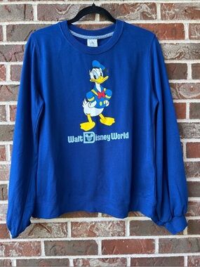 Disney Parks Royal Blue Donald Duck Walt Disney World Pullover Sweatshirt